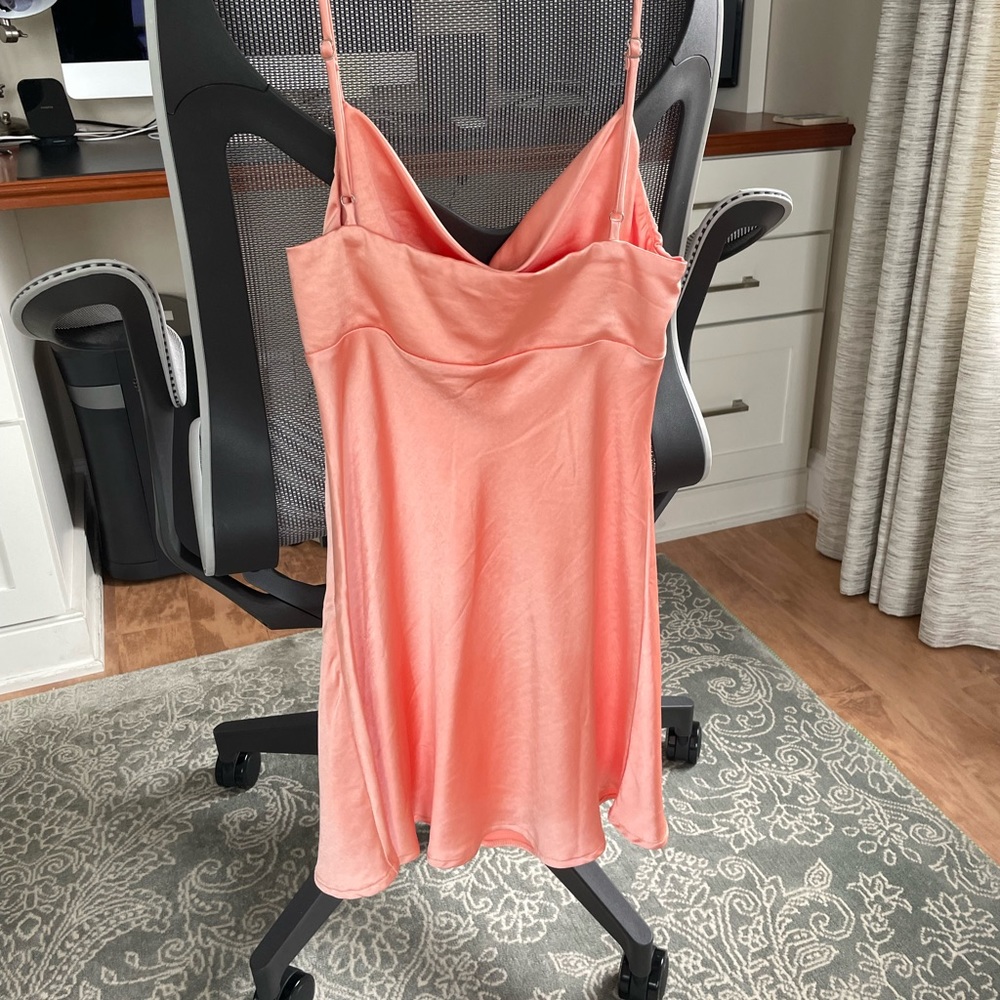 Princess Polly Satin Peach Dress